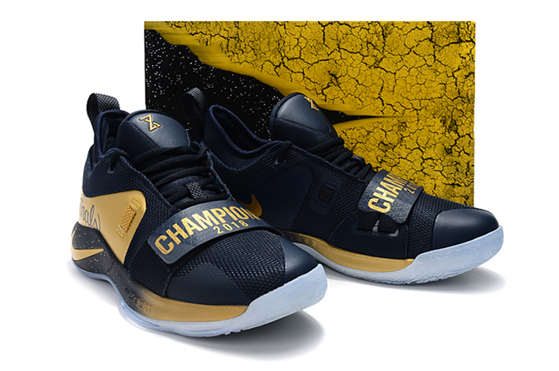 Men Nike PG 2.5 Champion Black Gold Shoes